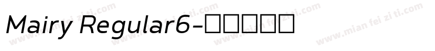 Mairy Regular6字体转换